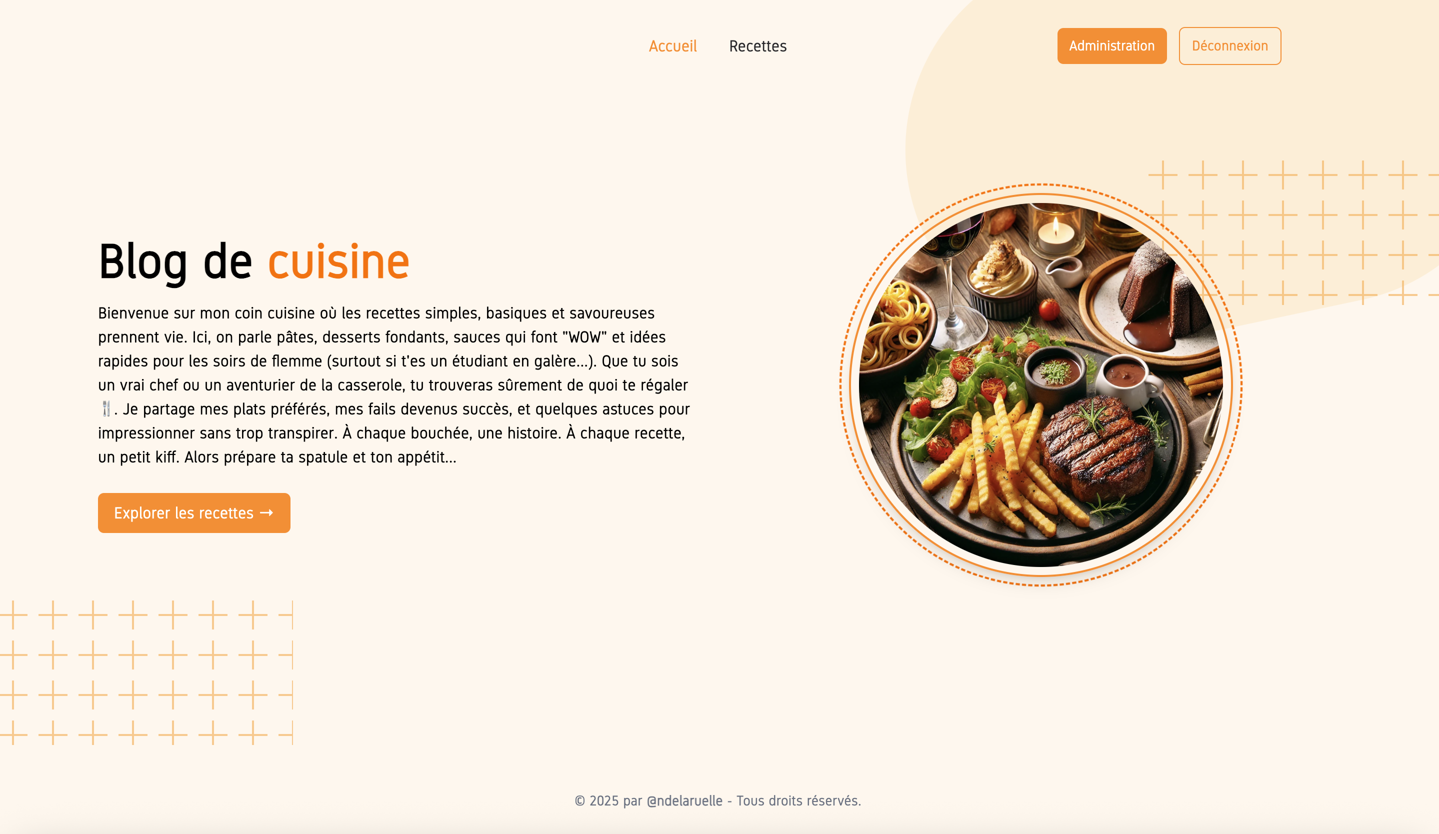 Fictive food blog